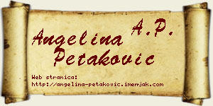 Angelina Petaković vizit kartica